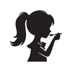 treat kids vector silhouette clip art logo design illustration