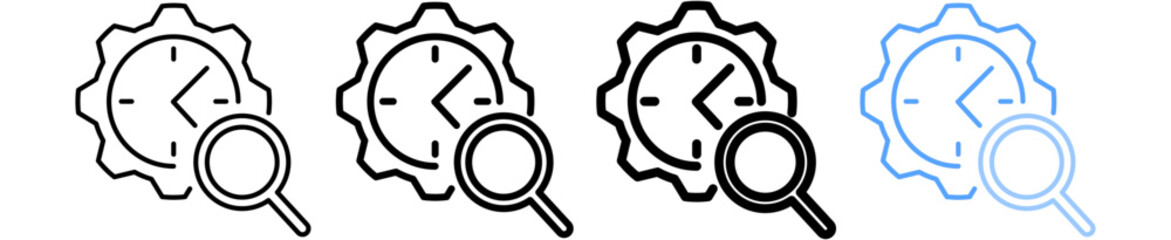 Decrease Illustration Icon Outline Set Collection Pack
