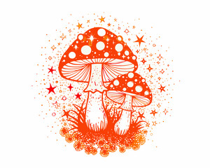 fly agaric vector illustration