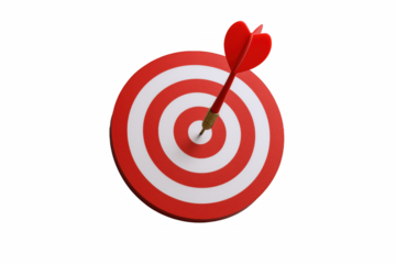 Precision Dart Hitting Bullseye on Target Board Symbolizing Success, Achievement, and Goal Attainment