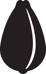 Sunflower Seeds Silhouette in Black | Organic Farming Element Illustration Icon