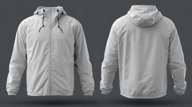 windbreaker front/back mockup custom color
