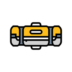 sandbag handles functional fitness color icon vector illustration