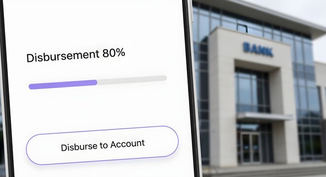 Mobile Banking App Disbursement Progress