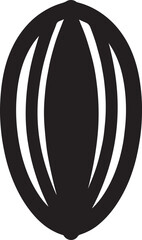 Sunflower Seeds Silhouette in Black | Organic Farming Element Illustration Icon