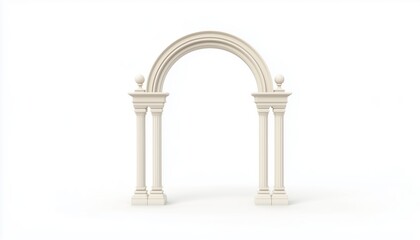 Naklejka premium Vintage Gate Arch Logo Template: A Classic Design For Logos Featuring A Timeless Arched Construction And Antique Aesthetic.