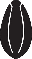 Sunflower Seeds Silhouette in Black | Organic Farming Element Illustration Icon