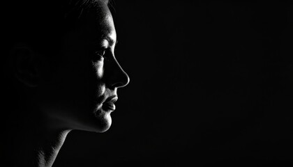 Profile art displays chiaroscuro face.
