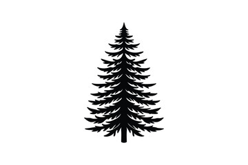 Obraz premium Simple Silhouette of a Fir Tree