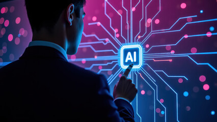 Innovative technology digital interface artificial intelligence business professional futuristic design data connection modern concept technology