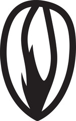 Sunflower Seeds Silhouette in Black | Organic Farming Element Illustration Icon