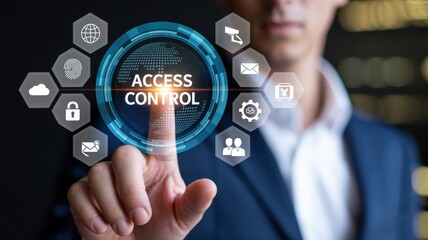 Digital Access Control and Cybersecurity, emphasizing secure data protection and user verification