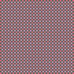 Checkered Pattern in Pink, Red, and Green