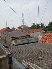the view of the roof of the house looks beautiful when seen from a height