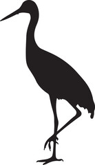 Obraz premium heron silhouette isolated on white