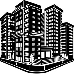 city sketch vector illustration