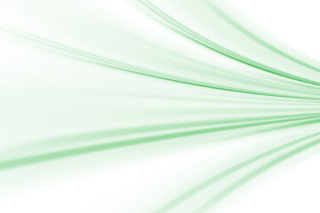 Green glowing shiny lines effect vector background. Luminous white lines of speed. Light glowing effect. Light trail wave, fire path trace line and incandescence curve twirl.