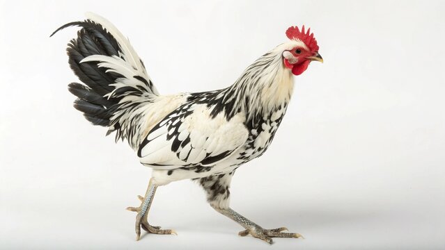 Houdan Chicken on studio background