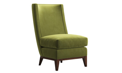 Naklejka premium Classic green velvet fabric upholstery chair. 3d render.