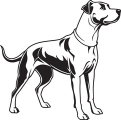 Fototapeta premium Drever dog vector art silhouette image