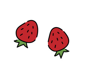 シンプルないちごのイラスト素材