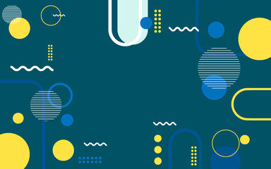 Flat design of memphis abstract background