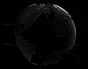 Abstract digital globe