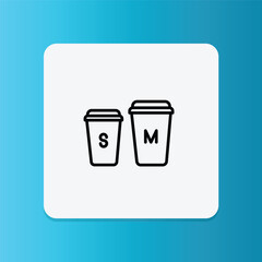 Small and medium drink size icons.