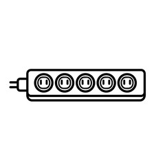 Fototapeta premium Power extension cord with five outlets for home or office use Remote work icon