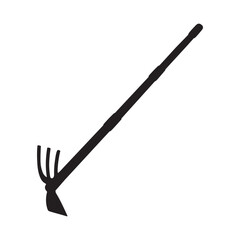 Grubber Hoe Tool Silhouette