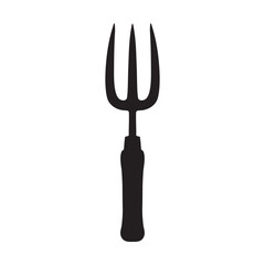 Mini Hand Fork Tool Silhouette