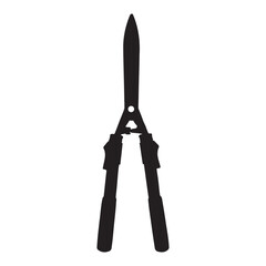 Stainless Steel Hedge Shears Gardening Tool Silhouette