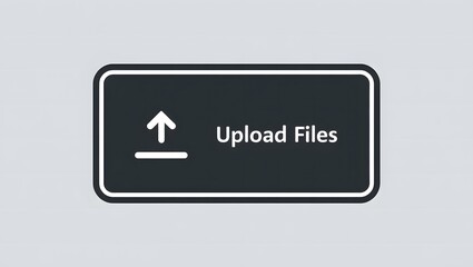 Digital upload button with arrow icon for file transfer and data submission