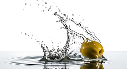 olive splash white background

