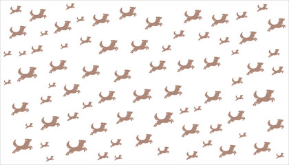 Jumping Dog Pattern Vector