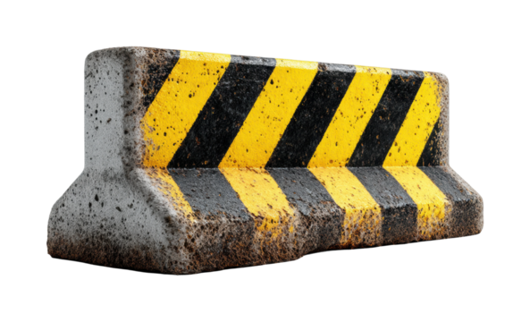 Construction safety barrier urban area model industrial environment view safety concept isolated on transparent background, png