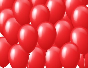 Red balloons cluster