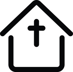 Obraz premium an icon of a church with a cross