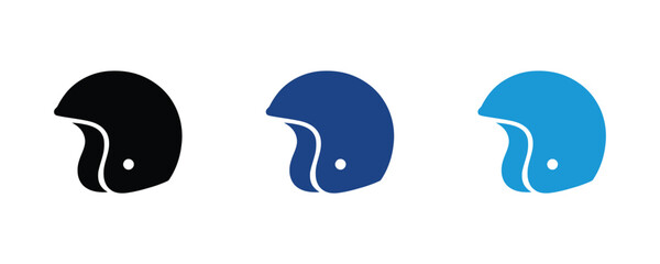 Helmet icon set vector illustration isolated on white background 