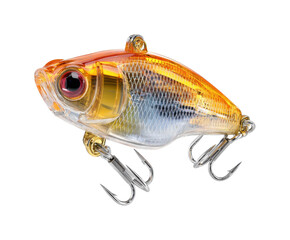 Fishing lure showcase workshop product natural lighting view isolated on transparent background, png