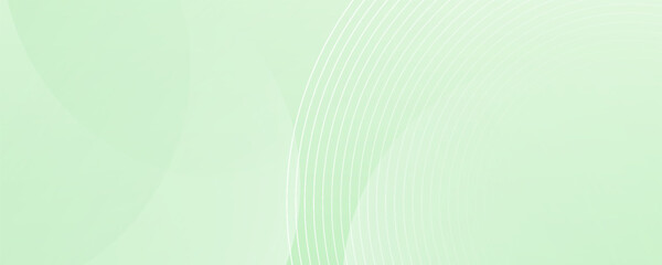 Minimalist soft Abstract Background in Gradient green and white Tones with Circles. Circle effect style geometric, abstract background.