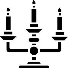 Solid Black Candle Icon