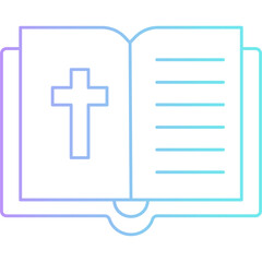 Fototapeta premium Gradient Bible Icon