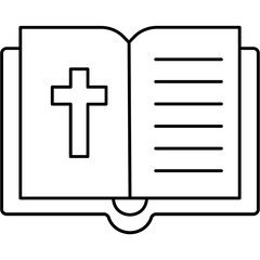 Obraz premium Line art Bible Icon