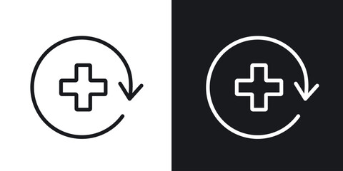Health recovery icon. Thin Linear Style Designs for web design and infographics