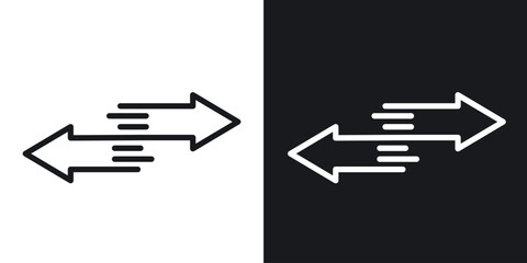 Transfer arrows icon. Thin Linear Style Designs for web design and infographics
