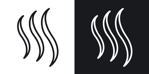 Smoke steam icon. Thin Linear Style Designs for web design and infographics