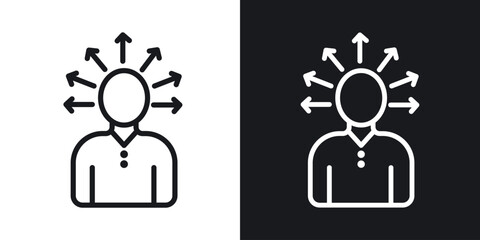 Self awareness icon. Thin Linear Style Designs for web design and infographics