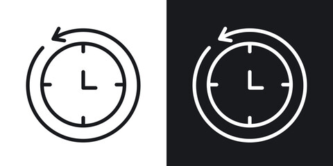 Past time icon. Thin Linear Style Designs for web design and infographics
