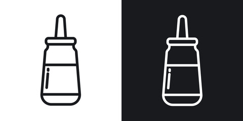 Ketchup icon. Thin Linear Style Designs for web design and infographics